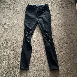 Hollister black ripped jeans